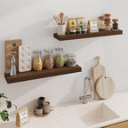Fun Memories Floating Shelves for Wall, 36Inch Floating Shelves Set of 2, Hanging Shelf with Invisible Brackets, Bathroom She