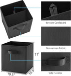 MAX Houser Fabric Cloth Storage Bins,Foldable Storage Cubes Organizer Baskets with Dual Handles for Home Bedroom Storage,Set 