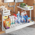 1 Pack-16"-26"W Expandable Under Sink Organizer With Upgrade Ball-Bearing Slide,2-Tier Pull Out Under Cabinet Organizer Heigh