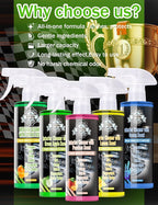 Kingvo Interior Car Cleaner, Car Seat Cleaner Cleaning Kit Carpet Shiny Stuff Deep Cleans Rubber Floor Mat Truck,Green Apple 