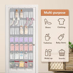 FENTEC 35 Large Pockets Over The Door Shoe Organizer, Mesh Hanging Shoe Organizer Shoe Rack for Closet Mesh Closet Shoe Holde