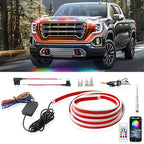 60 Inch Car Hood Light Strip, White Exterior Dynamic Car LED Hood Light, Flexible & Waterproof, Universal Exterior Daytime Running Light Strip with Fuse Protection for Cars, SUVs, Trucks