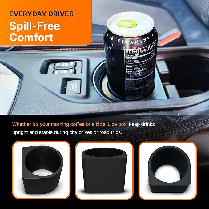 SplashNColor Small Cup Holder Insert Compatible with Subaru Crosstrek 2018-2023 & Impreza 2017-2023 - Custom Console Interior