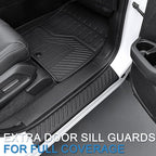 Floor Mats Cargo Mat for Honda Pilot 2026 2025 2024 2023, All Weather TPE Cargo Liner Trunk Mat with Backrest Mat Door Sill Protectors Car Accessories for Pilot (Floor Mats Set)