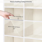 Univivi Over the Door Organizer, 6 Tiers Behind Door Storage with Clear Deep Pockets Hanging Organizer for Closet, Bedroom, N