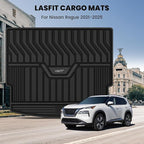 LASFIT Cargo Mat for Rogue 2021-2026, All Weather TPE Custom Fit Easy Clean Durable No-Curling Trunk Mat for Rogue 2026 2025 2024 2023 2022 2021 Cargo Liner, Black