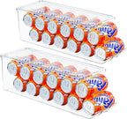 2 Pack Standard Can Organizer & 2 Pack Tall Can Organizer for Refrigerator