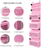 Giraffe Creation Over Door Organizer with 4 Large Capacity Pockets, Hanging Organizer Storage for Closet Bathroom Nursery Bed