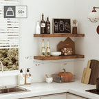Vivelove Floating Shelves for Wall, 24 inch Wall Shelves for Bathroom Bedroom, Living Room, Kitchen, Office, Rustic Farmhouse