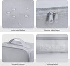 Mossio 6 Set Packing Cubes with Shoe Bag - Lightweight Travel Luggage Suitcase Organizers
