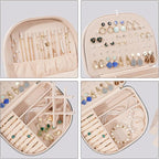 ProCase Travel Size Jewelry Box, Large Portable Seashell-Shaped Jewelry Case, 2 Layer Jewelry Organizer in PU Leather for Wom