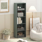 Furinno LUDER Book Shelf, 5-Tier Bookshelf, Bookcase with Open Shelves, 9.4 x 15.8 x 52, Easy Assembly, for Living Room, Bedr