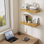 Dreamland 20 Inches Floating Shelves for Wall, 6.7 Inch Deep Floating Shelves Set of 2, Large Display & Storage Shelf, Wall S