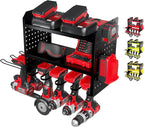 BUILTSTRONG Power Tool Organizer-6 Drill Holder Wall Mount, 3 Tier Heavy-Duty Hand Tool Storage Rack, Utility Racks, Drill Ho
