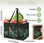 Reusable Grocery Bags Heavy Duty Shopping Bags Foldable Large Tote Bags with Long Handles & Hard Bottom
