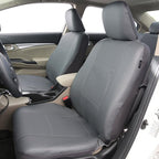 FH Group Front Set Faux Leather Car Seat Covers for Low Back Seat with Removable Headrest, Universal Fit, Airbag Compatible S