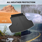 LASFIT Cargo Mat for Hyundai Sonata 2026 2025 2024 2023 2022 2021 2020 / Kia K5 2021-2026, All Weather TPE Custom Fit Car Trunk Mats Cargo Liners Accessoires, Black