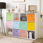 GRANNY SAYS 13 Inch Cube Storage Bins, Colorful Cube Storage Organizer, Fabric Storage Bins, Storage Cubes for Shelves, Close