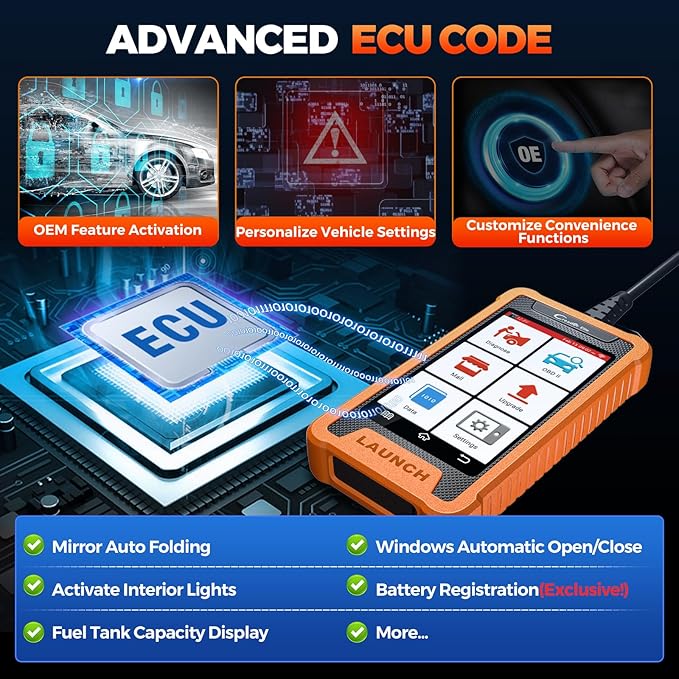 Launch Creader Elite for BMW OBD2 Scanner, 2025 Full Systems Diagnostic Bi-Directional Scan Tool, All Reset Service, ECU
