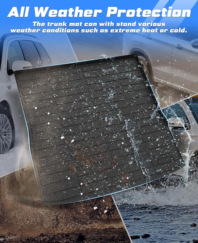 Sunsdrew Cargo Liner for 2023 2024 2025 Mazda CX-50 Accessories TPE Cargo Mat All Weather Odorless Anti-Slip Rear Cargo Tray Heavy Duty Trunk Mat Black Trunk Floor Mat