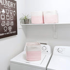 NaturalCozy Storage Cubes 11 Inch Cotton Rope Woven Baskets for Organizing, 3-Pack | Cube Storage Bin | Square Storage Basket