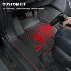 LASFIT Floor Mats for Toyota 4Runner 2025 (Only fit Hybrid) wtih Trunk mat&backrest mat, All Weather TPE Custom Fit Floor Liner for 4 Runner TRD/Limited/Platium 6th gen Front&Rear Car Mats, Black