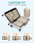 BAGSMART Compression Packing Cubes for Travel, 6 Set Packing Cubes for Carry on Suitcases, Compression Travel Cubes & Suitcas