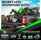 Rhino USA Retractable Ratchet Straps (2-Pack) - 1 Inch x 10 Feet (1,209lb Break Strength) - Auto Self Retracting Tie Down Straps for Truck, Cargo Trailer, Motorcycle, ATV, UTV - Orange