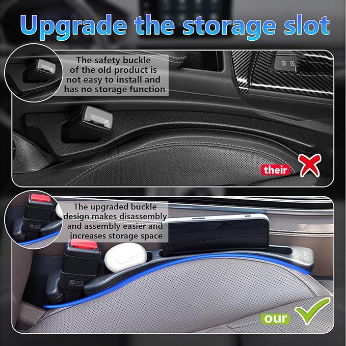 【Compatible with Jeep Grand Cherokee】 Seat Gap Filler,No Drop Seat Guard Compatible with Jeep Grand Cherokee L 4xe,Drop Seat Guards for Cars(2Pcs),Emergency Keychain Car Escape Tool(2Pcs)