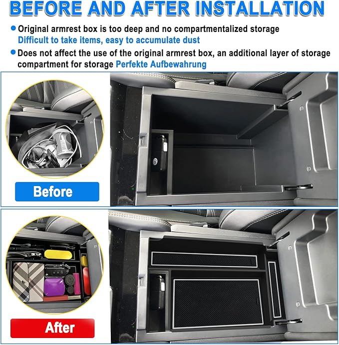 SHAOHAO for 2025 2026 Nissan Pathfinder Center Console Organizer Tray 2022 2023 2024 2025 2026 Pathfinder S/SV/SL/Rock Creek/Platinum Armrest Storage Box Pathfinder 2025 2026 Accessories Organizer