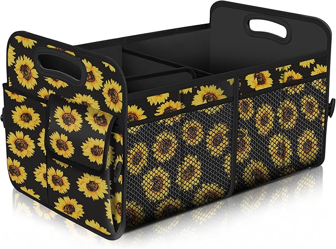 Femuar Car Trunk Organizer with 72L Large Capacity Waterproof Collapsible and 11 Pockets, Trunk Organizer for Car SUV/Jeep/S