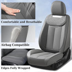 Coverado Car Seat Covers Front Seats, Luxury Nappa Leather Waterproof Seat Covers for Cars, Universal Front Seat Covers, Driv