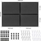4 Pack Heavy Duty Steel Pegboard Garage Organization Panels,Universal 1/8 and 1/4 Pegboard Accessories,Suitable for Tool Stor