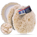 TCP Global 6" 100% Wool Polishing & Buffing Pad (2 Pack) with Hook and Loop Backing - Wool Buffing Pad for Automotive, Marine, Truck, RV & Compound Cutting