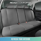Road Comforts Full Set Leather Mesh Car Seat Cover - Front and Rear, Breathable & Stylish, Airbag Compatible, Universal Fit f