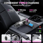 KMM Handheld Car Vacuum Cleaner, 10000PA Vacuum Cleaner & Air Duster, 120W High Power Vacuum Portable Cordless, Hand Held Vac