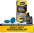 Meguiar's Heavy Duty Headlight Kit,This Headlight Restoration Kit Includes Headlight Cleaner, Ceramic Protection, Drill Backi