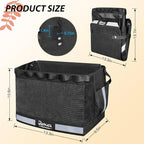 RAYMACE 2Pack Bike Grocery Panniers for Bicycles and Ebikes,Bike Rack Bags with Reflective Spots and Side Pockets,Folding Bike Basket Fits for Most Rear Racks (Black)
