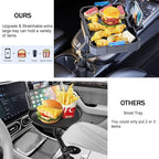 5 in 1 Car Cup Holder Tray Expander, Detachable Food Table Tray with Solid Base, 7.9~9.8 inch Expandable Car Travel Cup Coffe
