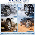 Car Tire Chains 205-305mm, Universal Emergency Anti-Skid Snow Strap Tires Chains for Trucks/Minivan/Pickup/SUV/ATV/UTV, Adjus