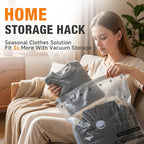 Space Saver Vacuum Storage Bags with Portable Electric Pump, Vacuum Seal Bags for Clothing Travel, Compression Bags for Trave