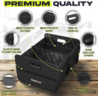 FORTEM Car Trunk Organizer, Collapsible Two Compartment Organizer, Foldable SUV & Truck Storage for Car Accessories for