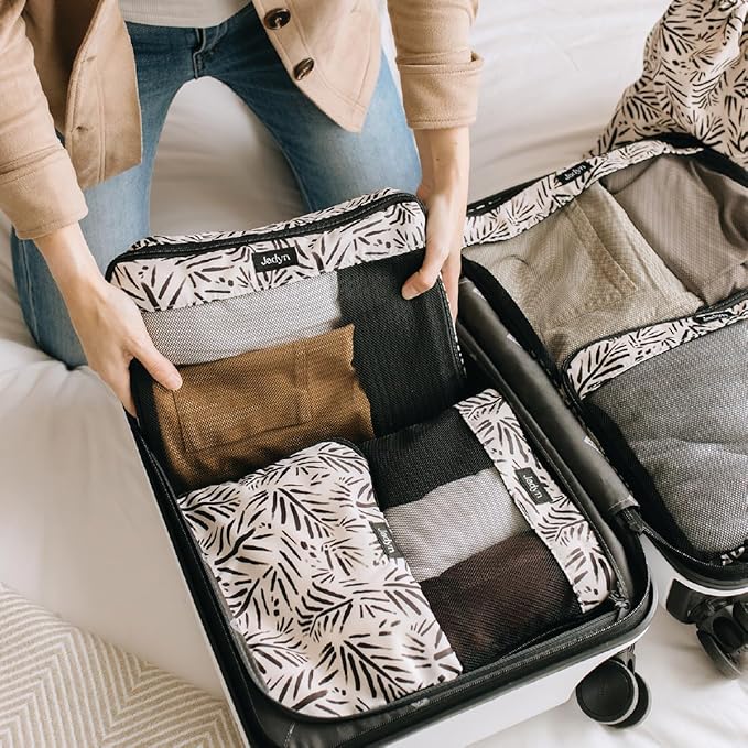 Jadyn Packing Cubes for Travel, 6-Piece Large Packing Cube Organizer Set for Suitcase, Duffel Bag, Luggage, Multiple Sizes Tr