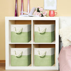 Geiserailie 6 Pcs 11 x 11 Inch Cube Storage Bins Fabric Storage Organizer Bins Foldable Cube Baskets with Sturdy Carry Handle