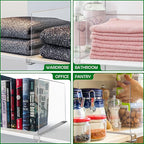 Consevisen Shelf Dividers for Closet Organization and Storage, 12 Pack Acrylic Clear Closet Shelf Dividers for Wood Shelves, 