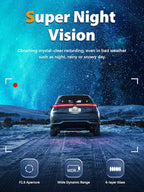 Dash Cam Front and Rear 4K+1080P, Free 64GB Card, Built-in WiFi, Dash Camera for Cars, Car Camera, Dual Dashcams for Cars wit