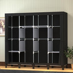 Non-Woven Wardrobe, No Tools Required, Large Capacity, Easy Assembly, Movable, Storage Rack, Waterproof, Dustproof, Stain Res