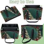 Reusable Grocery Bags Heavy Duty Shopping Bags Foldable Large Tote Bags with Long Handles & Hard Bottom