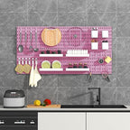 Pegboard Combination Kit, 8 Peg Boards and 30 Accessories Modular Hanging Black Pegboard for Walls, Office Wall Organizer, Ke