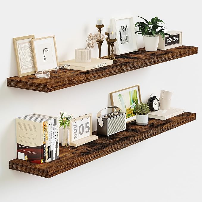Vivelove Floating Shelves for Wall Mounted, 40 Inches Long Shelves, Display Shelf for Bathroom Living Room Kitchen Bedroom Of